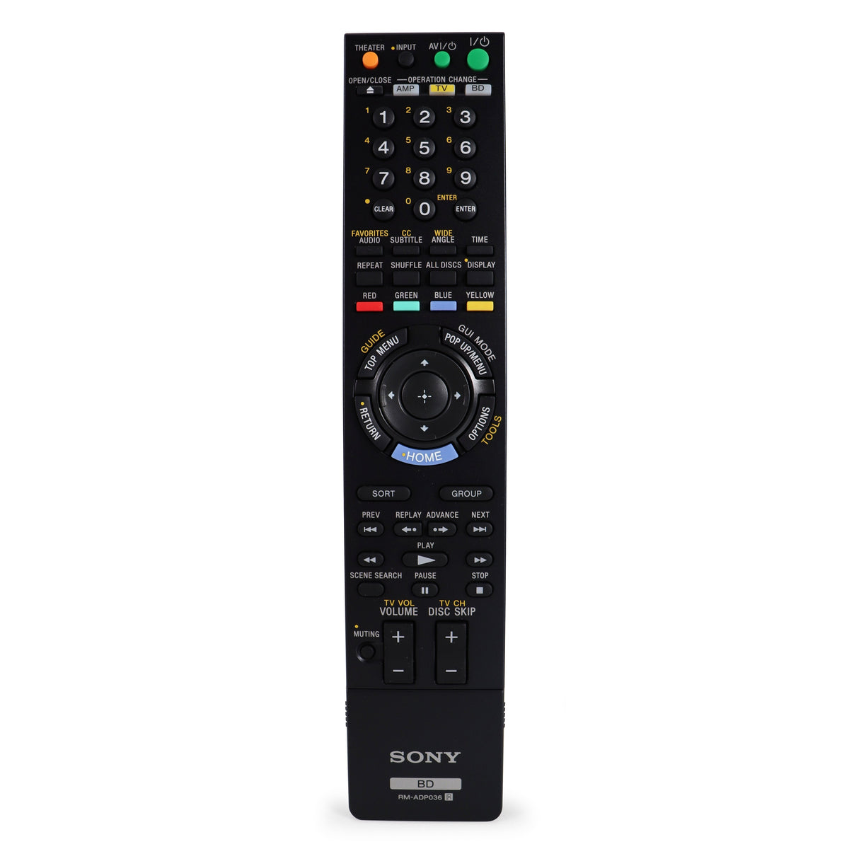 Sony RM-ADP036 Remote Control for Blu-Ray Carousel Disc Player BDP