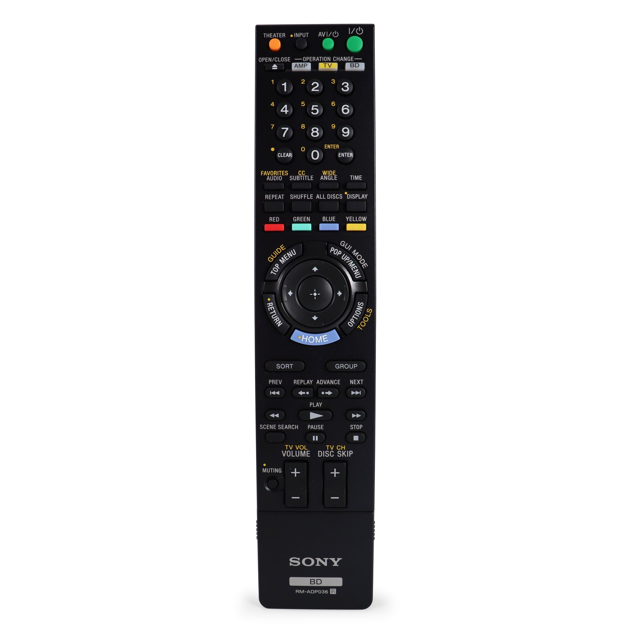 Sony Rm 65 Sony RM-ADP036 Remote Control for Blu-Ray Carousel Disc Player BDP-CX9 ...