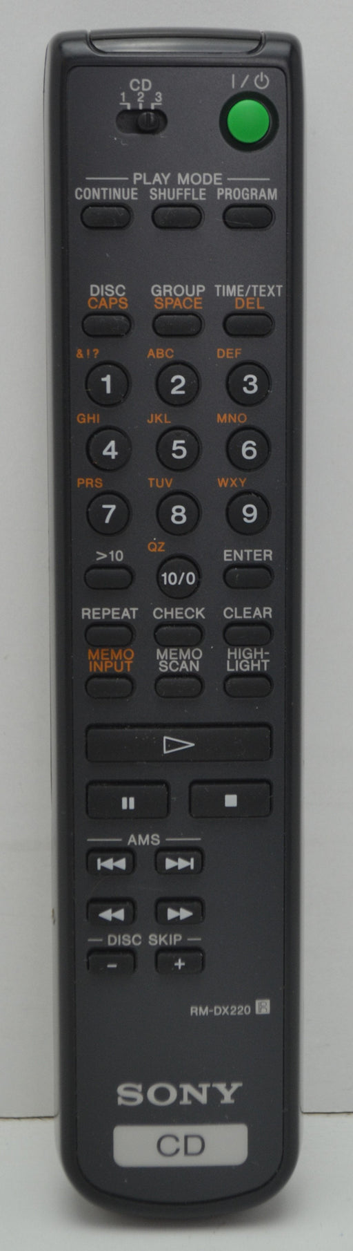 Sony RM-DX220 CD Compact Disc Player Remote Control-Remote-SpenCertified-refurbished-vintage-electonics