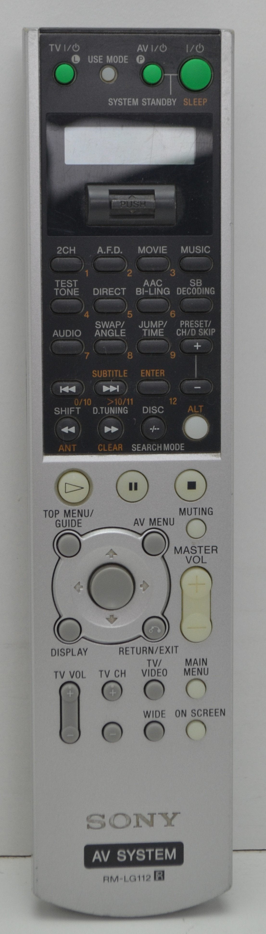 Sony RM-LG112 Audio Video System Commander Remote Control — SpenCertified