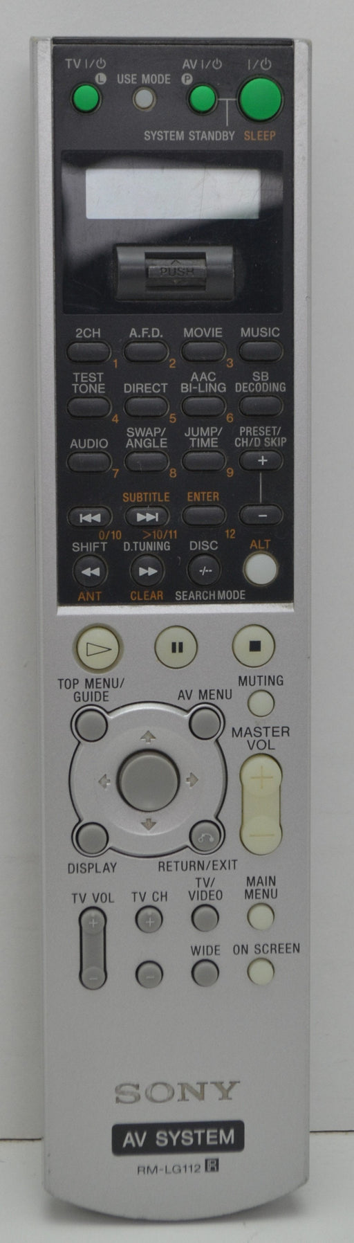 Sony RM-LG112 Audio Video System Commander Remote Control-Remote-SpenCertified-refurbished-vintage-electonics