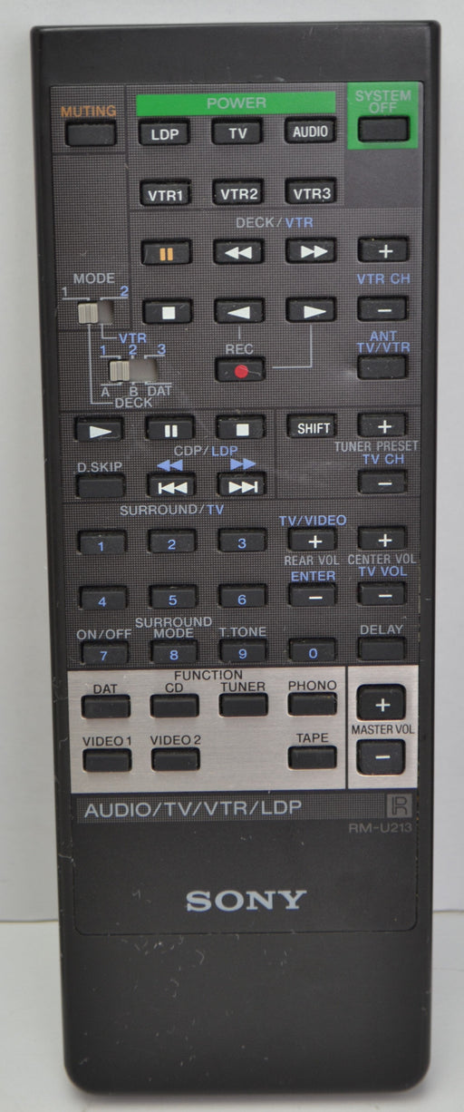 Sony RM-U213 Audio TV VTR LDP Remote Control Unit-Remote-SpenCertified-refurbished-vintage-electonics