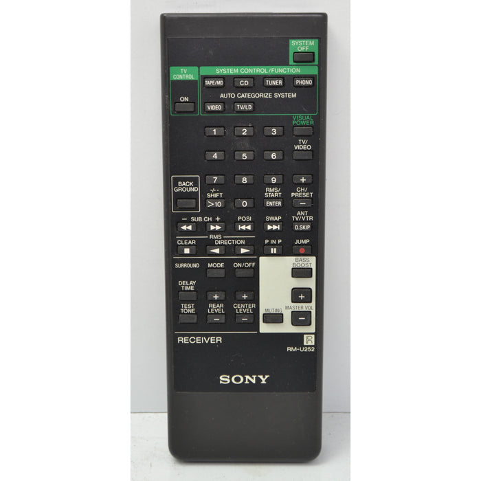 Sony RM-U252 Remote Control Transmitter Clicker CD Player Tape Video STR-D565 STR-D600 STR-D665-Remote-SpenCertified-vintage-refurbished-electronics