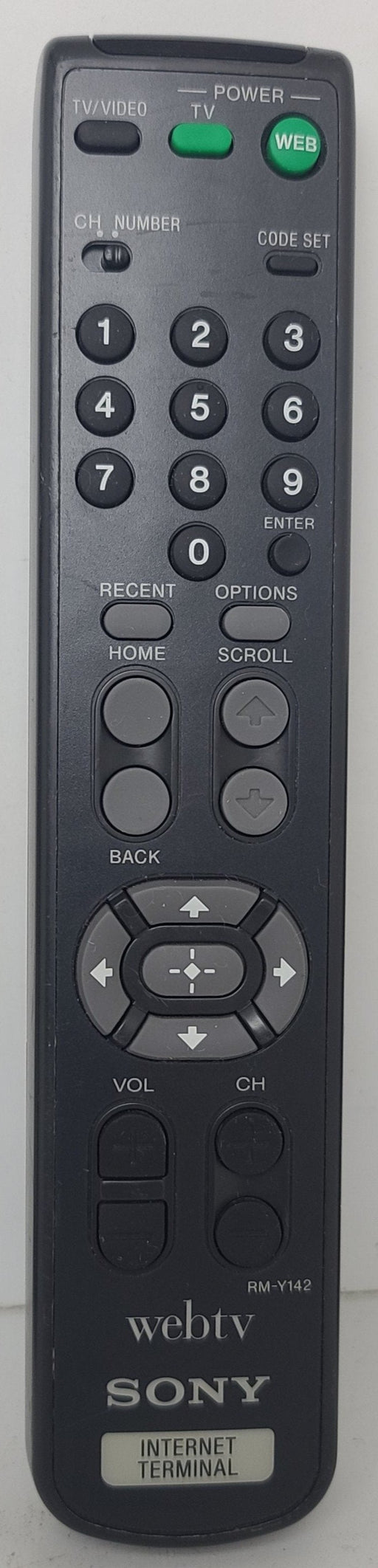 Sony RM-Y142 WebTV Internet Terminal Remote Control-Remote-SpenCertified-refurbished-vintage-electonics