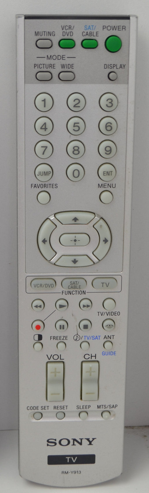 Sony RM-Y913 TV Remote Control Transmitter for KF-42WE620
KF-60WE610
KF-50WE610-Remote-SpenCertified-refurbished-vintage-electonics