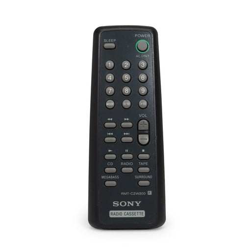 Sony RMT-CZW200 CFDZW160
CFDZW200S
CFDZW150

 Cassette Player Remote Control CFDZW155 CFDZW160 CFDZW165-Remote-SpenCertified-refurbished-vintage-electonics