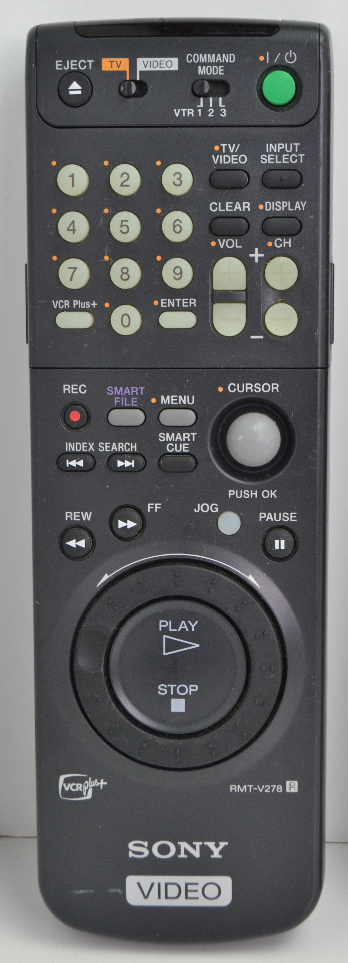 Sony RMT-V278 VHS Player VCR Remote Control — SpenCertified