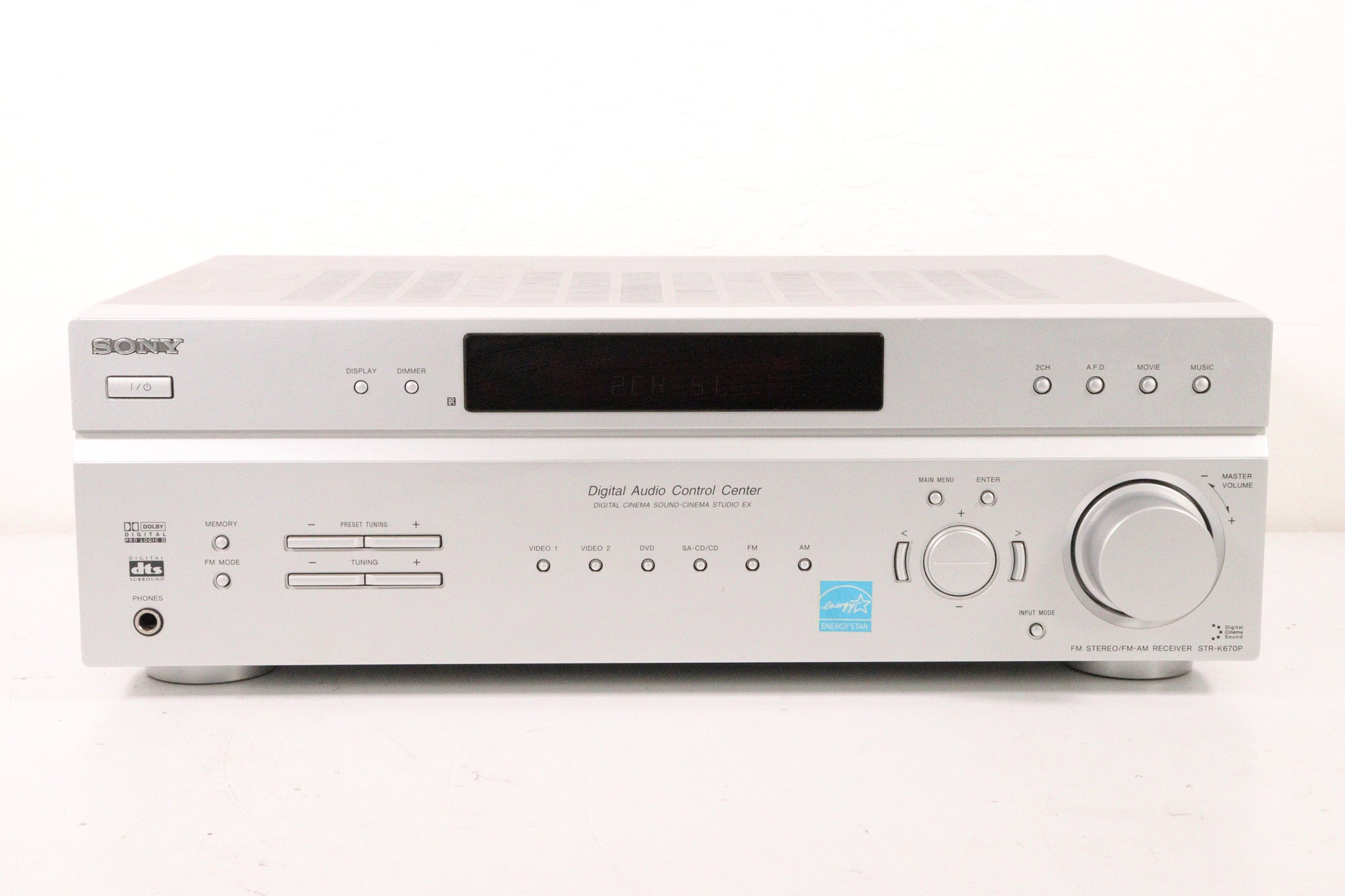 Sony STR-K670P FM Stereo/FM/AM Receiver 5.1 Optical Digital Silver (No