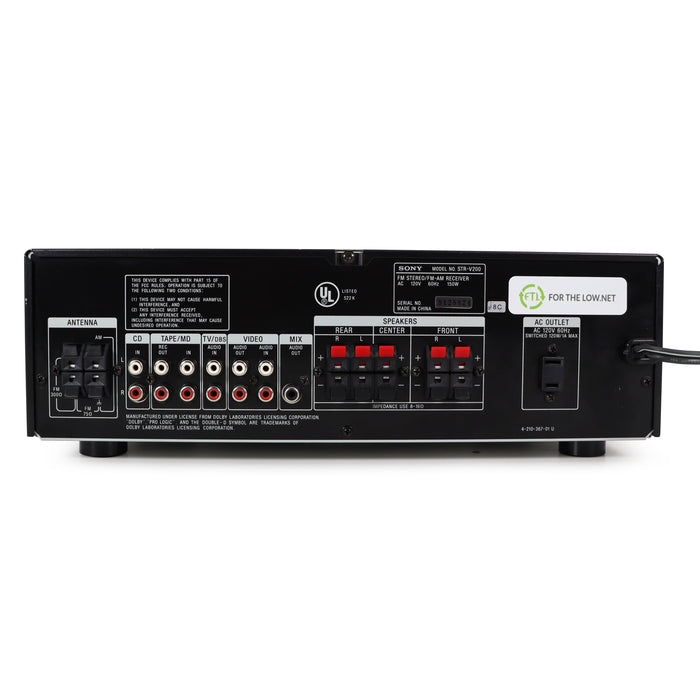 Sony STR-V200 Audio AM/FM Receiver Compact Amplifier-Electronics-SpenCertified-refurbished-vintage-electonics