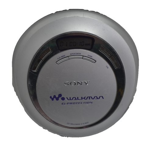 Sony Silver/Purple Portable CD Walkman Player G-Protection (D-EJ625)-Electronics-SpenCertified-refurbished-vintage-electonics