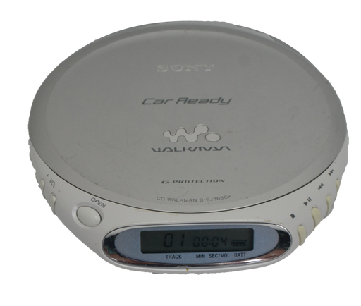 Sony Silver/White Portable CD Walkman Player Car Ready G-Protection (D-EJ368CK)-Electronics-SpenCertified-refurbished-vintage-electonics