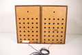Sony Speaker Pair Vintage Small Light Brown Wood Box