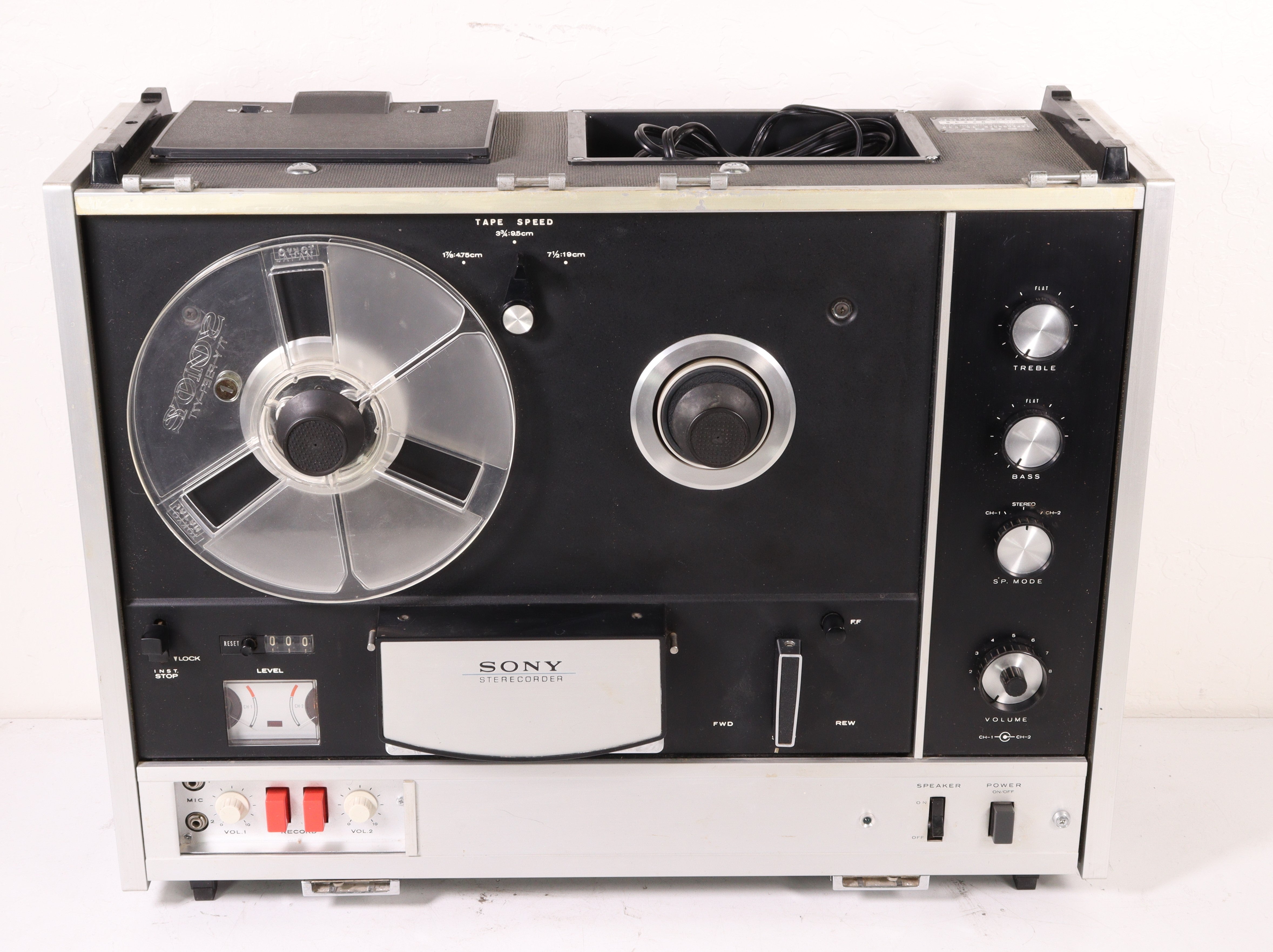 Sony TC-530 Reel To Reel Tape Deck Player Record Portable with Built-i