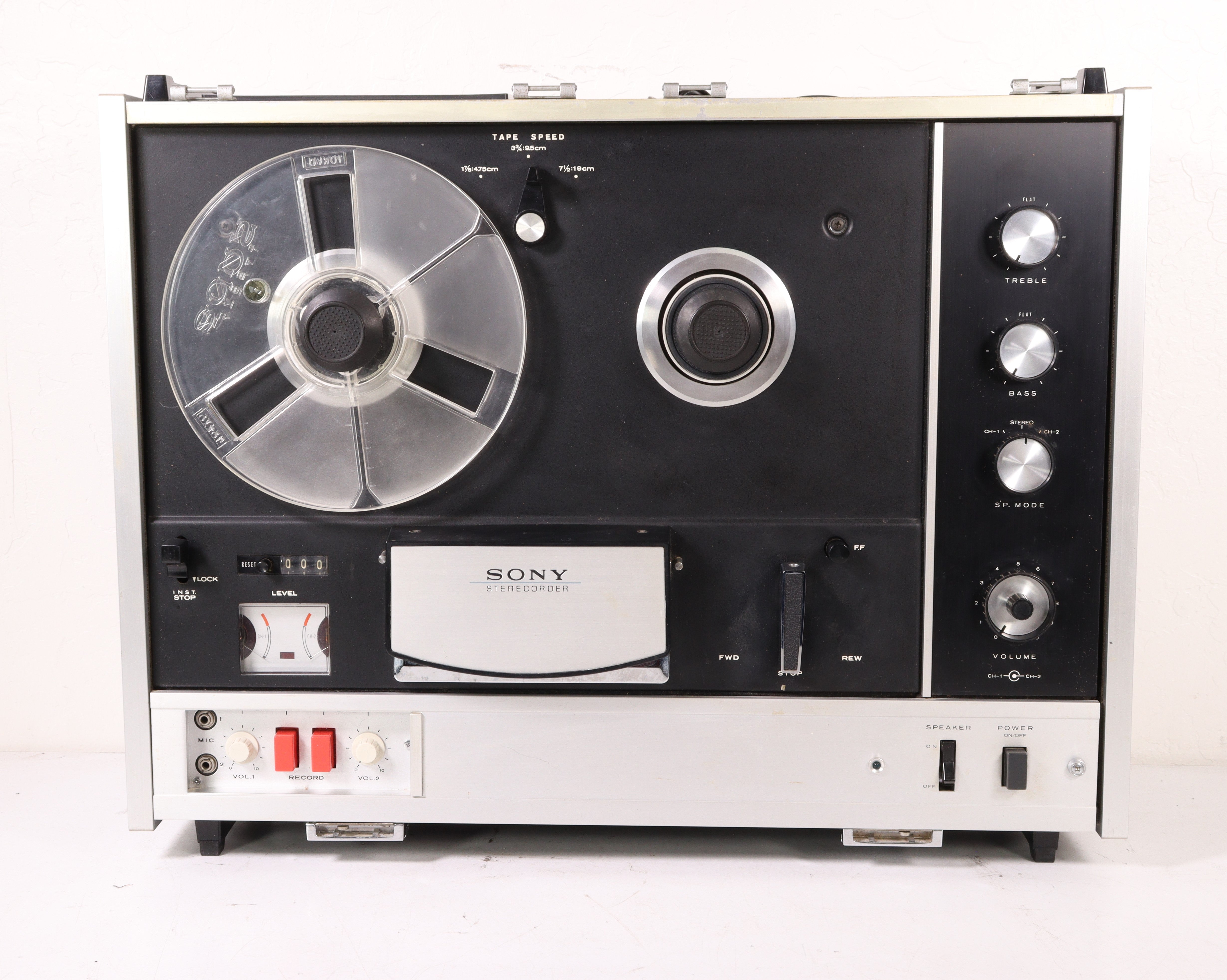 Sony TC-530 Reel To Reel Tape Deck Player Record Portable with Built-in  Speakers