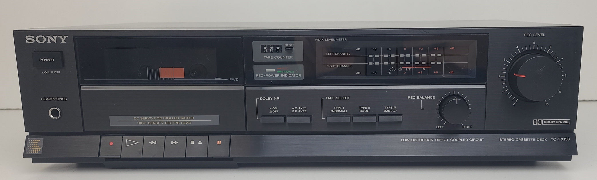 Sony TC-FX150 Stereo Cassette Deck Player — SpenCertified