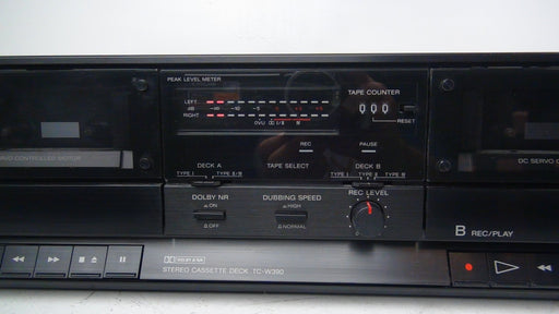 Sony TC-W390 Stereo Dual Cassette Deck BRAND NEW BELTS-Electronics-SpenCertified-refurbished-vintage-electonics