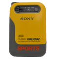Sony Walkman SRF-85 Sports FM/AM Stereo Mega Bass Yellow Portable w/ Belt Clip