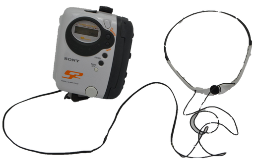 Sony Walkman WM-FS222 White/Orange Sports Portable Cassette Player and Radio w/ Headphones-Electronics-SpenCertified-refurbished-vintage-electonics