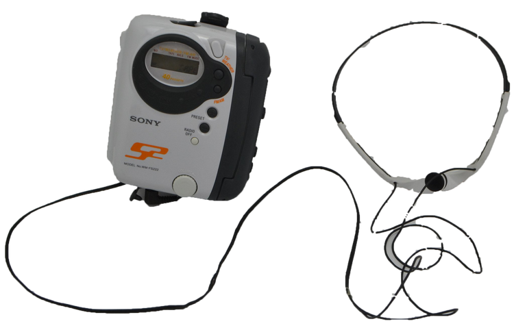 Sony Walkman WM-FS222 White/Orange Sports Portable Cassette Player and