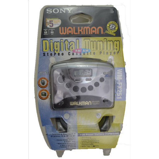 Sony Walkman WM-FX251 Portable Cassette Player and Radio NEW-Electronics-SpenCertified-refurbished-vintage-electonics