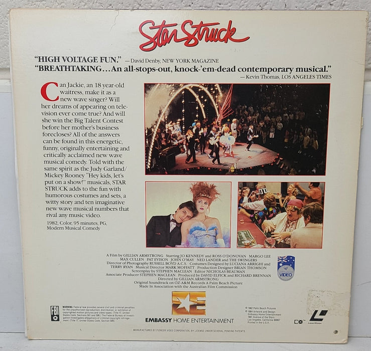 Star Struck LaserDisc Movie-Electronics-SpenCertified-refurbished-vintage-electonics