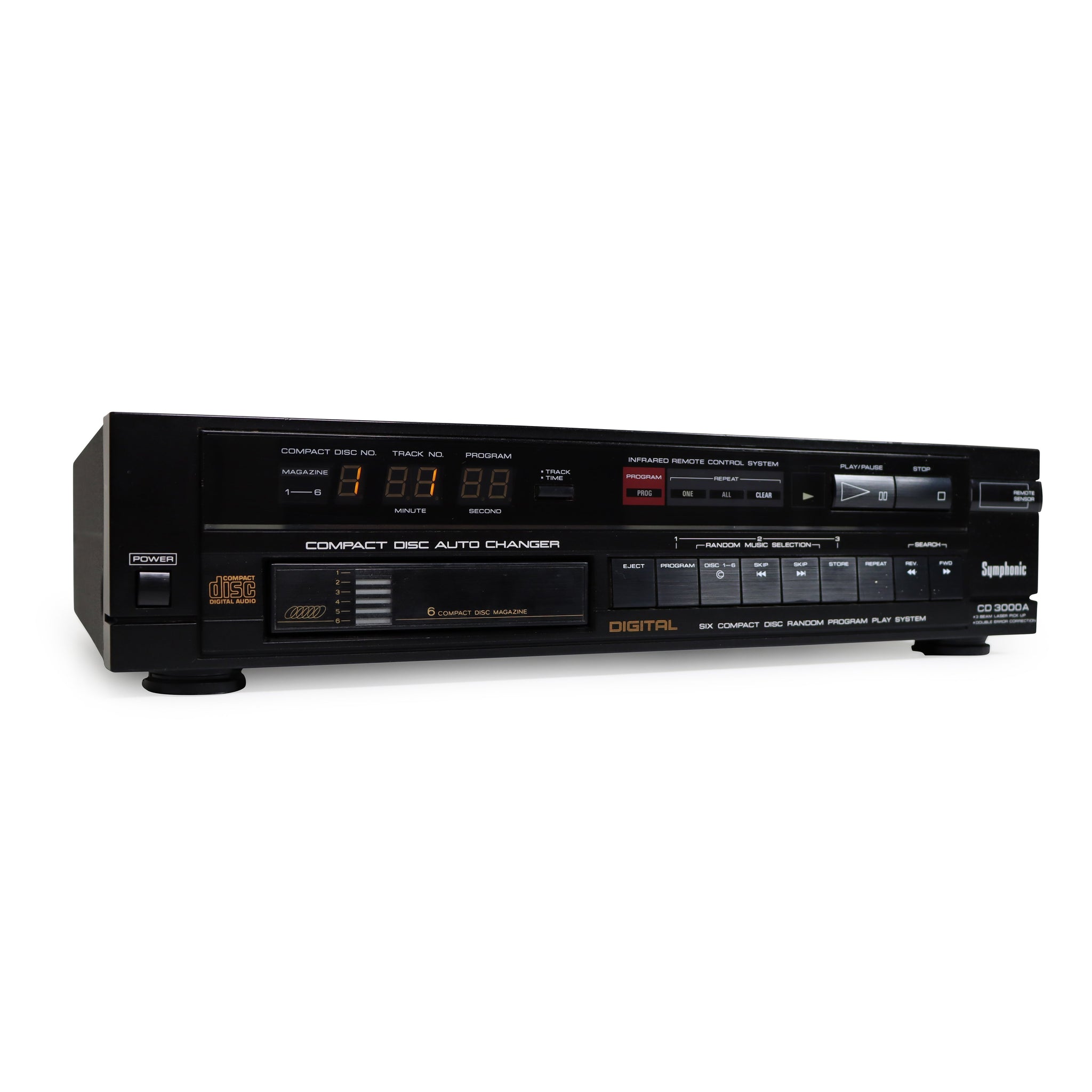 Symphonic CD 3000A 6 Disc Magazine Multiple Compact Disc CD Player ...