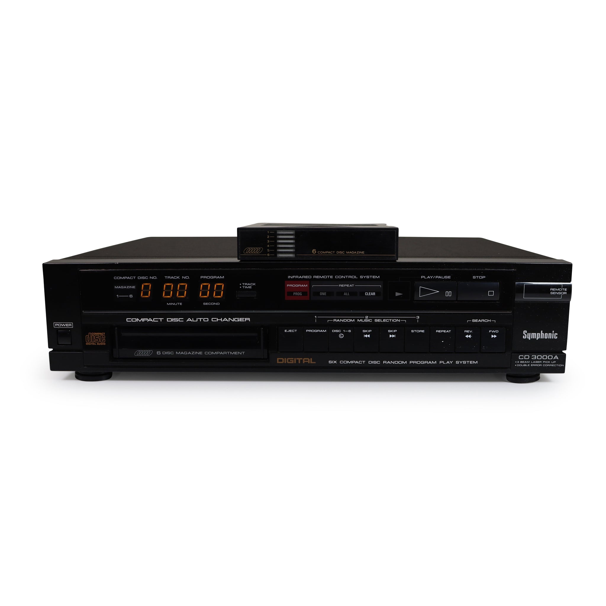 Symphonic CD 3000A 6 Disc Magazine Multiple Compact Disc CD Player