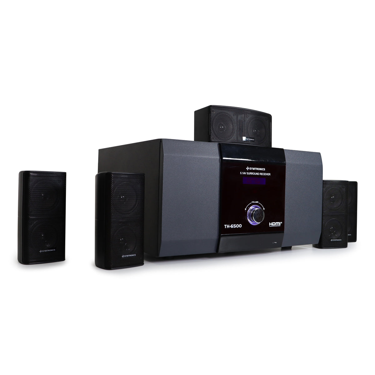 Symtronics Symtronics TH-6500 5.1 Home Theater 6 piece 1200 Watt Bluetooth Cinema ...