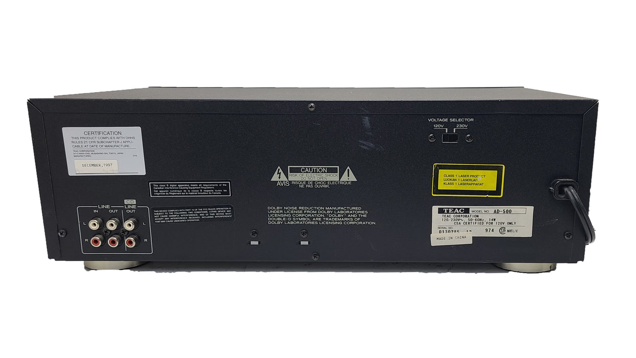 TEAC AD-500 2-IN-1 CASSETTE RECORDER AND CD PLAYER COMBO SYSTEM WITH AUTO REVERSE-Electronics-SpenCertified-refurbished-vintage-electonics