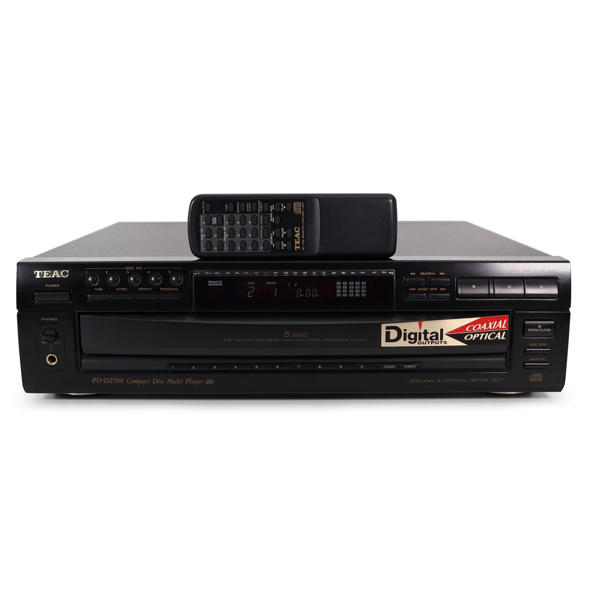 TEAC PD-D2700 5-Disc Carousel CD Changer — SpenCertified
