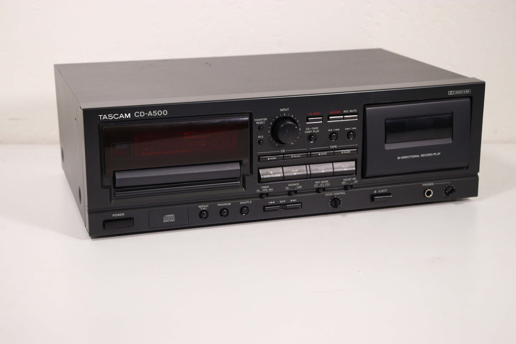 Tascam CD-A500 CD Player Cassette Player Combo Dual System (No Remote)-CD Players & Recorders-SpenCertified-vintage-refurbished-electronics