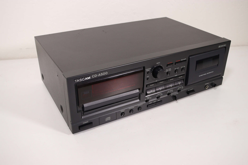 Tascam CD-A500 CD Player Cassette Player Combo Dual System (No Remote)-CD Players & Recorders-SpenCertified-vintage-refurbished-electronics