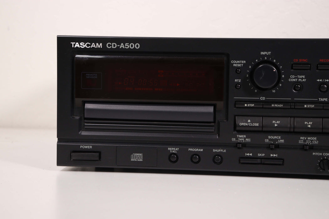 Tascam CD-A500 CD Player Cassette Player Combo Dual System (No Remote)-CD Players & Recorders-SpenCertified-vintage-refurbished-electronics