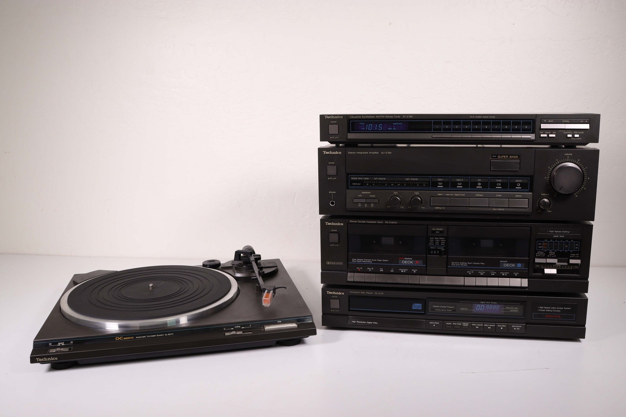 Technics Complete Vintage Home Audio Stereo System Turntable Cassette