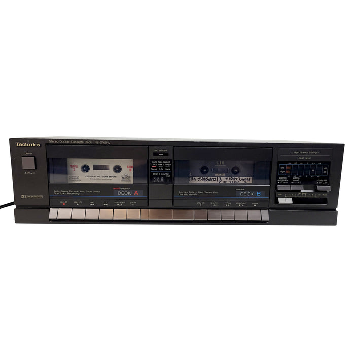 Technics RS-D160W Dual Cassette Deck Player Synchro Editing Start-Electronics-SpenCertified-refurbished-vintage-electonics