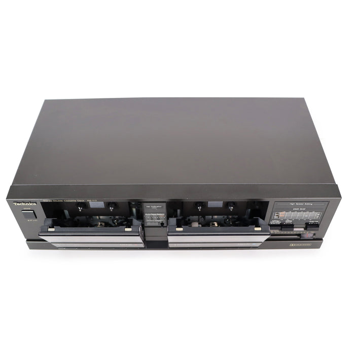 Technics RS-T17 Dual Deck Cassette Player with Auto Tape Select and One Touch Recording-Electronics-SpenCertified-refurbished-vintage-electonics