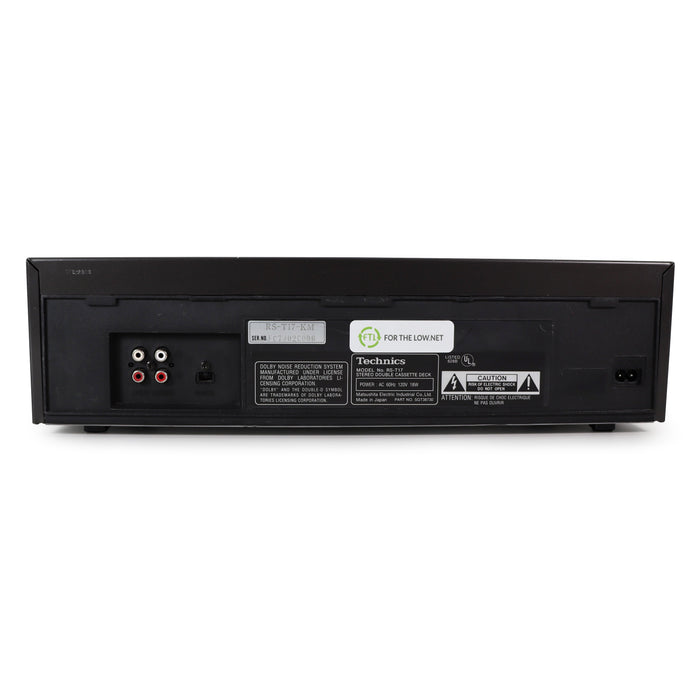 Technics RS-T17 Dual Deck Cassette Player with Auto Tape Select and One Touch Recording-Electronics-SpenCertified-refurbished-vintage-electonics