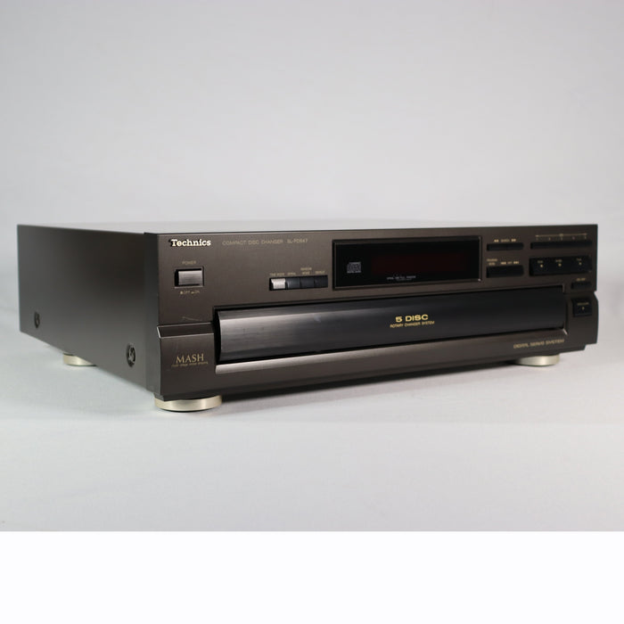 Technics SL-PD647 5 Disc Carousel CD Player-Electronics-SpenCertified-refurbished-vintage-electonics