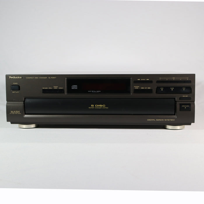 Technics SL-PD647 5 Disc Carousel CD Player-Electronics-SpenCertified-refurbished-vintage-electonics