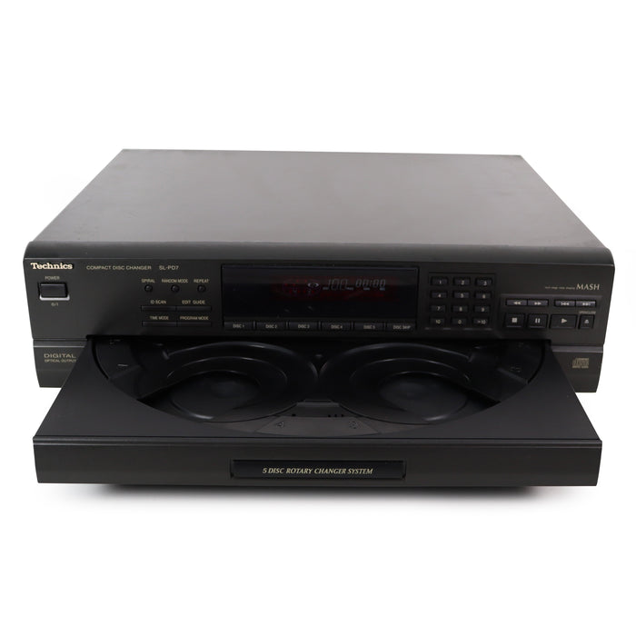 Technics SL-PD7 5-Disc Carousel CD Player-Electronics-SpenCertified-refurbished-vintage-electonics