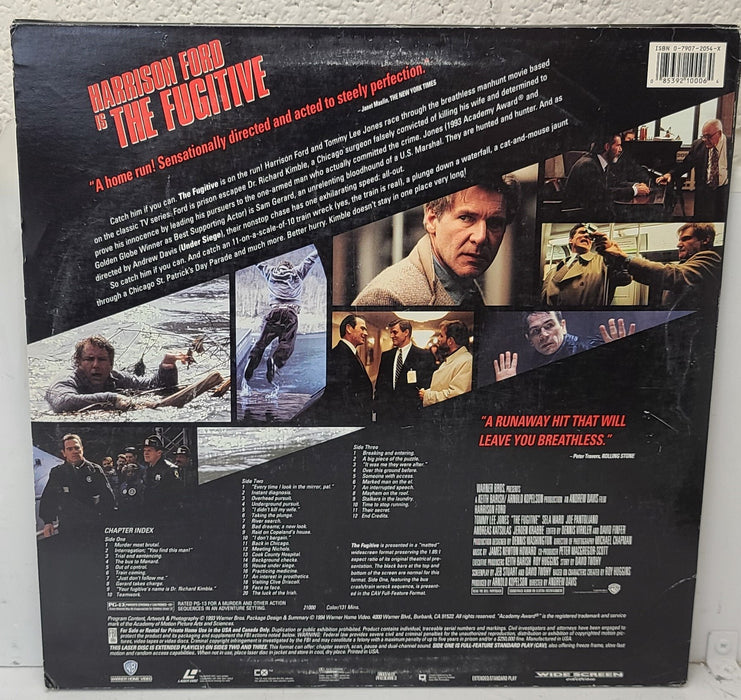 The Fugitive with Harrison Ford LaserDisc Movie-Electronics-SpenCertified-refurbished-vintage-electonics