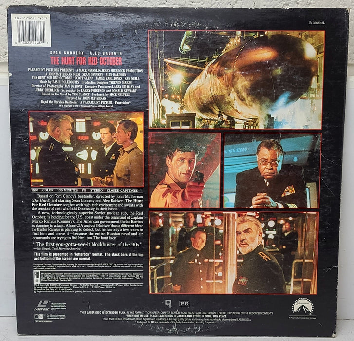 The Hunt For Red October LaserDisc Movie-Electronics-SpenCertified-refurbished-vintage-electonics