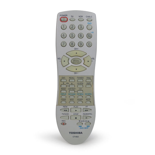 Toshiba CT-852 TV Remote Control For Model 27A43 and More-Remote-SpenCertified-refurbished-vintage-electonics