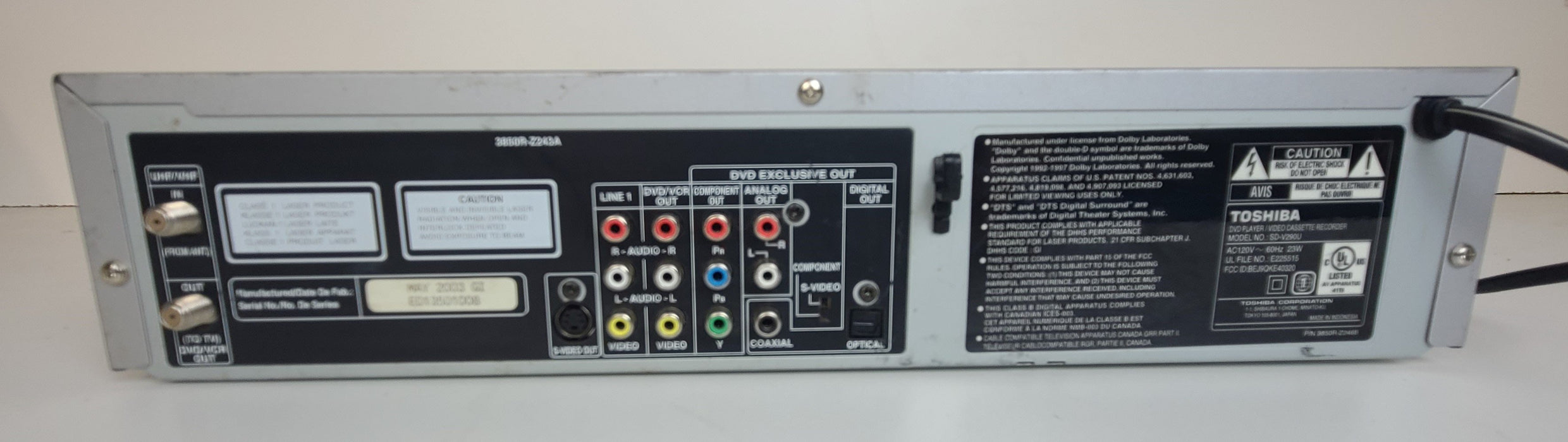 Toshiba SD-V290 DVD VCR Combo Player-Electronics-SpenCertified-refurbished-vintage-electonics