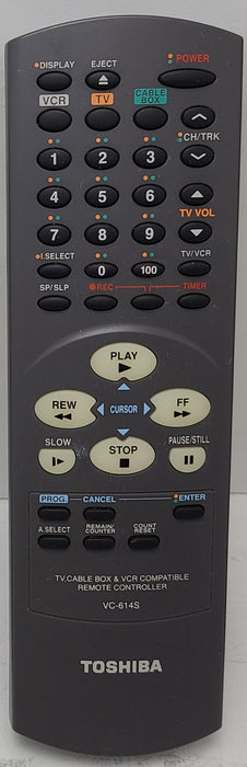 Toshiba TV VCR Remote VC-614S-Remote-SpenCertified-refurbished-vintage-electonics