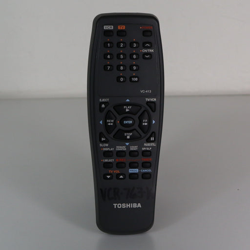 Toshiba VC-413 Remote Control (permanent writing on the front)-Remote Controls-SpenCertified-vintage-refurbished-electronics