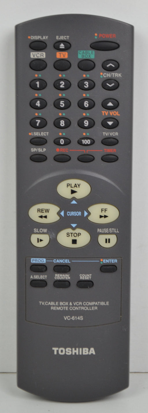 Toshiba VC-614S VCR VHS Player Remote Control-Remote-SpenCertified-refurbished-vintage-electonics