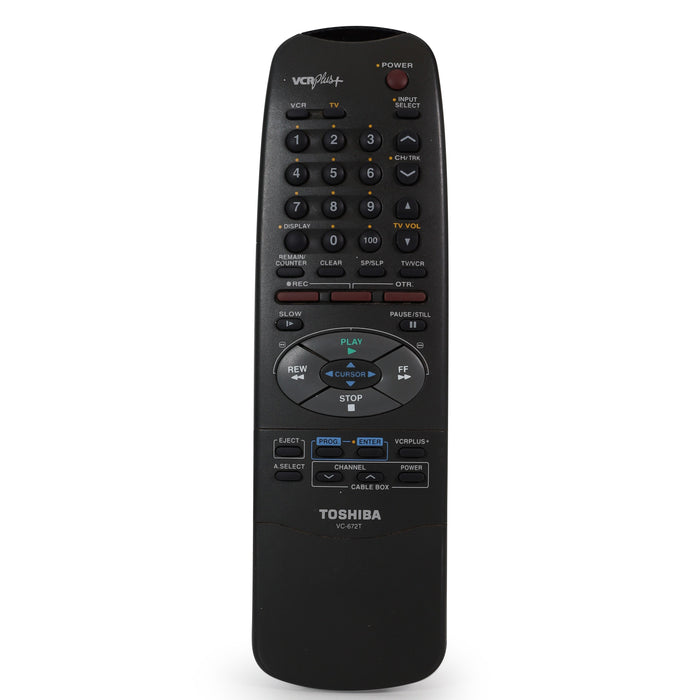 Toshiba VC-672T TV / Television and VCR / VHS Player Remote Control-Remote-SpenCertified-refurbished-vintage-electonics