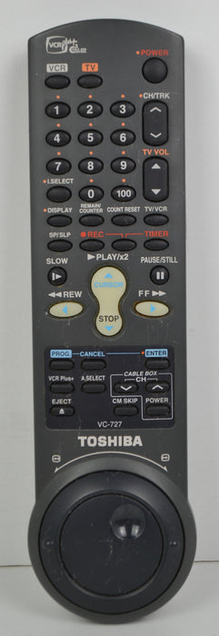 Toshiba VC-727 VCR VHS Player Remote Control-Remote-SpenCertified-refurbished-vintage-electonics