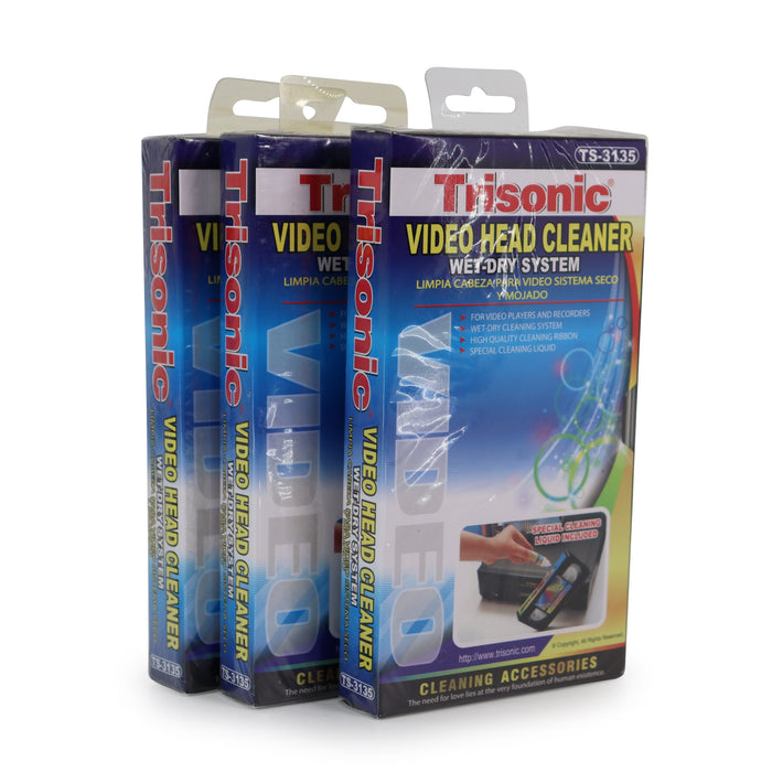 Trisonic TS-3135 Video Head Cleaner-Electronics-SpenCertified-3 Pack-refurbished-vintage-electonics